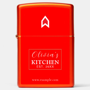 Customizable Classic Metallic Red Zippo Lighter