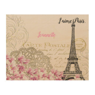 Customizable Classic Paris Motif Wood Wall Art