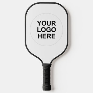 Customizable Classic White Business Logo  Pickleball Paddle