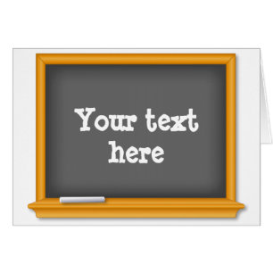 Customizable Classroom Chalkboard Card
