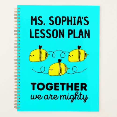 Customizable Classroom Cute Bumble Bee Planner
