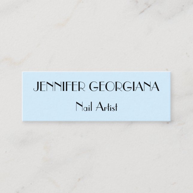 Customizable & Classy Nail Artist Business Card (Front)