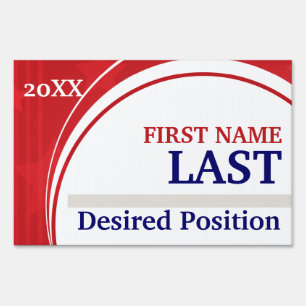 Customizable Classy Patriotic Political Sign