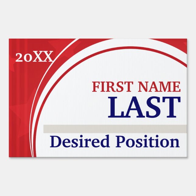 Customizable Classy Patriotic Political Sign (Front)