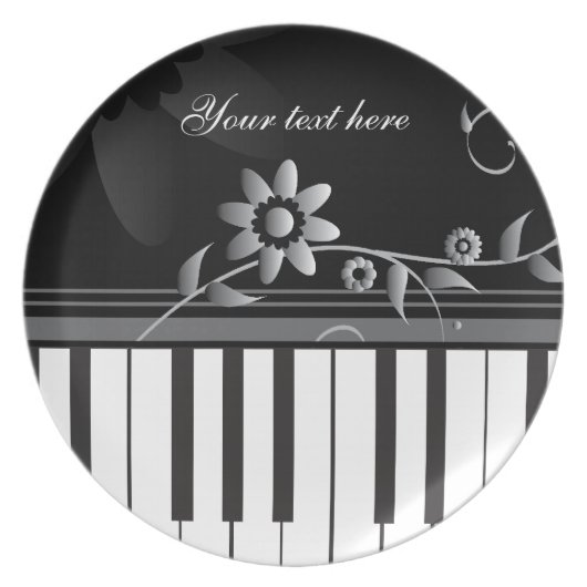 Customizable Classy Piano Plate (Front)