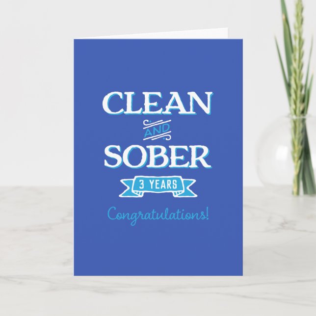 Customizable Clean and Sober Birthday Card (Front)