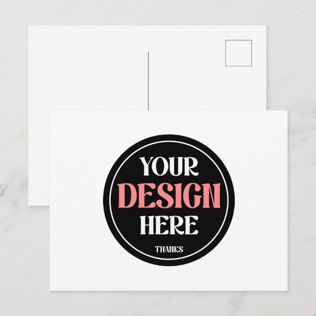 Customizable, clean, stylish & sophisticated  postcard (Front/Back)