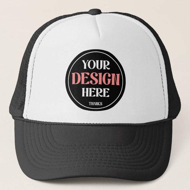 Customizable, clean, stylish & sophisticated  trucker hat (Front)