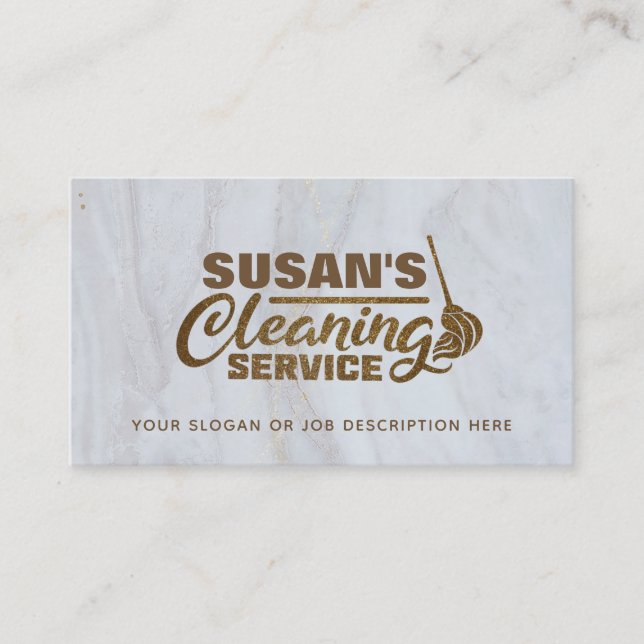 Customizable Cleaning Service Business Cards (Front)