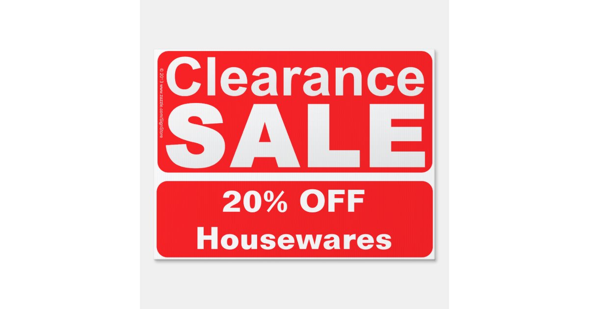 Customizable Clearance Sale Sign for Stores | Zazzle