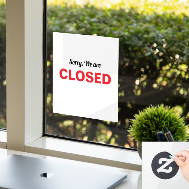 Customizable Close Window Cling for Any Space (Office)