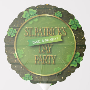 Customizable Clover St. Patrick'd Day Party Balloon
