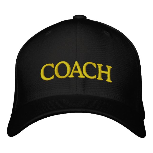 Customizable COACH Embroidered Baseball Cap (Front)