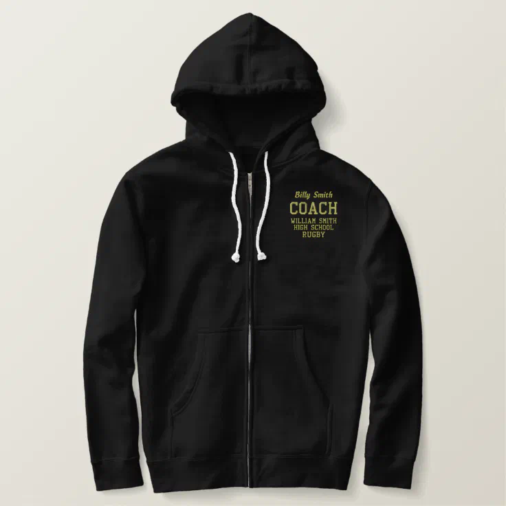 Customizable Coach Sherpa Lined Zip Hoodie | Zazzle