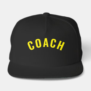 Customizable COACH Text Statement Black Snap Back Hat