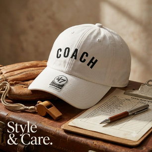 Customizable COACH Text Statement White 47 Brand Hat