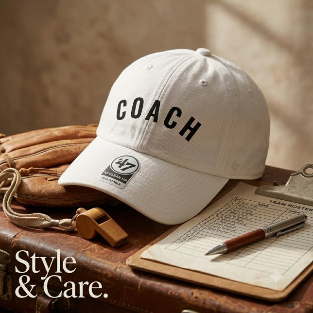 Customizable COACH Text Statement White 47 Brand Hat (Customizable COACH Text Statement White 47 Brand Hat)