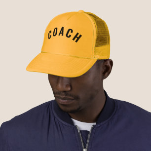 Customizable COACH Text Statement Yellow Trucker Hat
