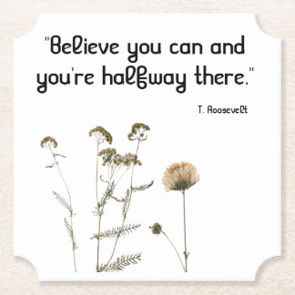 Customizable coaster with floral motifs