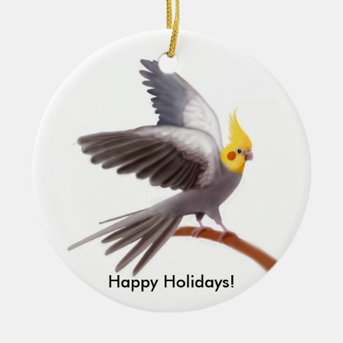 Customizable Cockatiel Parrot Ornament