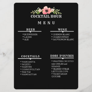 Customizable COCKTAIL HOUR MENU