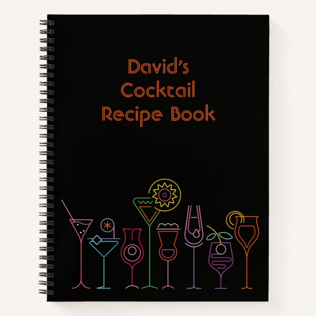 Customizable Cocktail Recipe Book (Front)