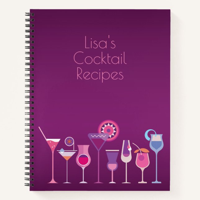 Customizable Cocktail Recipes Book (Front)