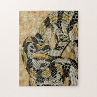 Customizable Coiled Timber Rattlesnake Jigsaw Puzzle