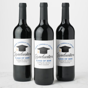 Customizable College Graduation Party 2026 Wine Label