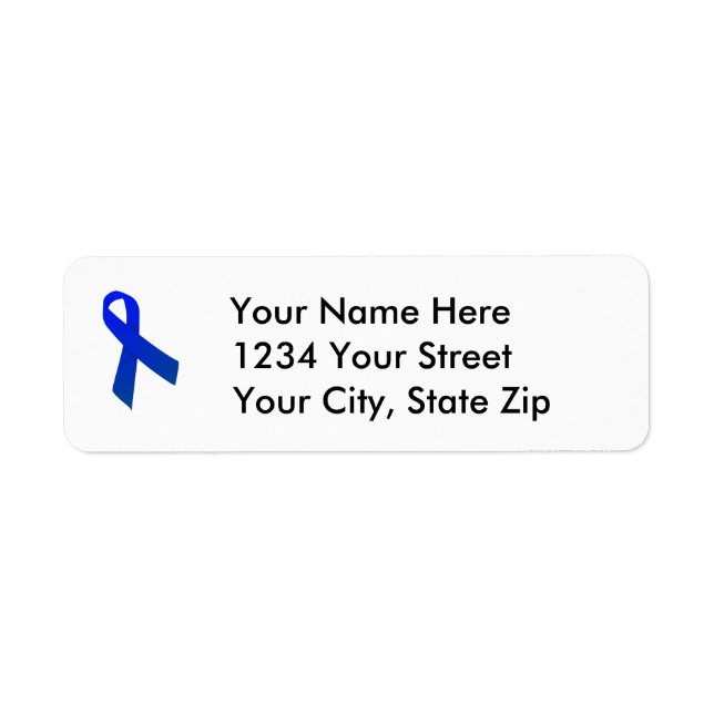 Customizable Colon Cancer Awareness Address Label (Front)