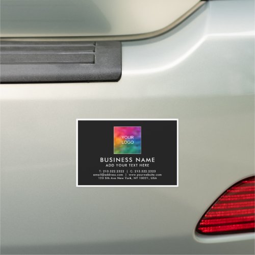 Customizable Color Business Logo Text Template Car Magnet