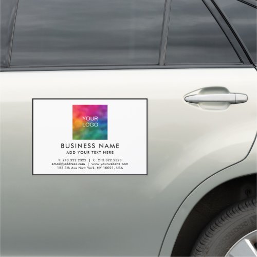 Customizable Color Business Logo Text Template Car Magnet