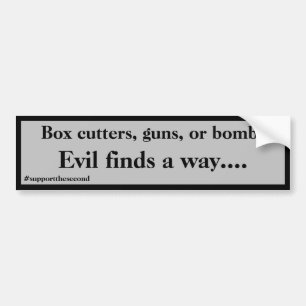 Customizable Color Evil Finds a Way Bumper Sticker