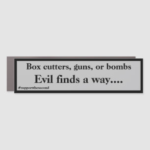 Customizable Color Evil Finds a Way Car Magnet