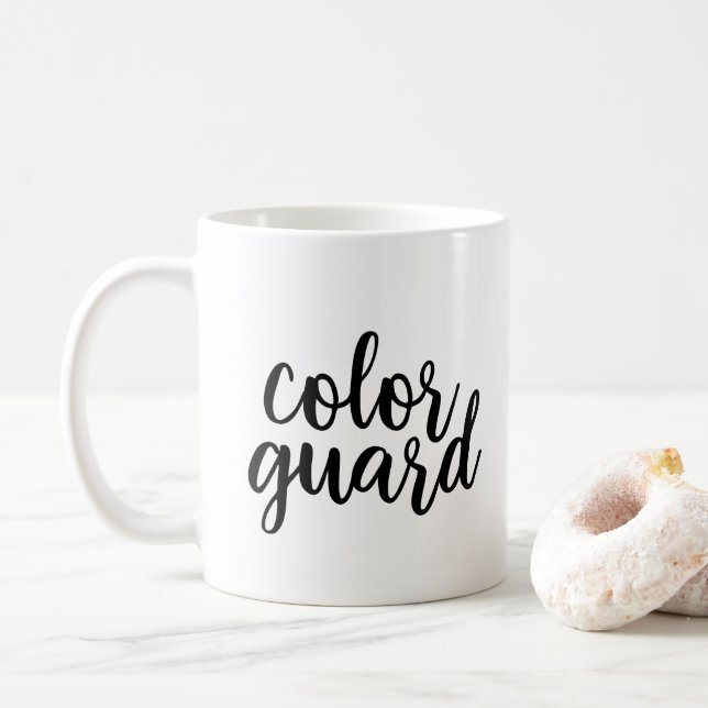Customizable Color Guard Mug with Flag Graphic (With Donut)