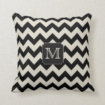 Customizable Color - Monogram Chevron Throw Pillow by K2Pphotography at Zazzle