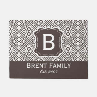 Customizable Color Moroccan Door Mat, Brown Doormat