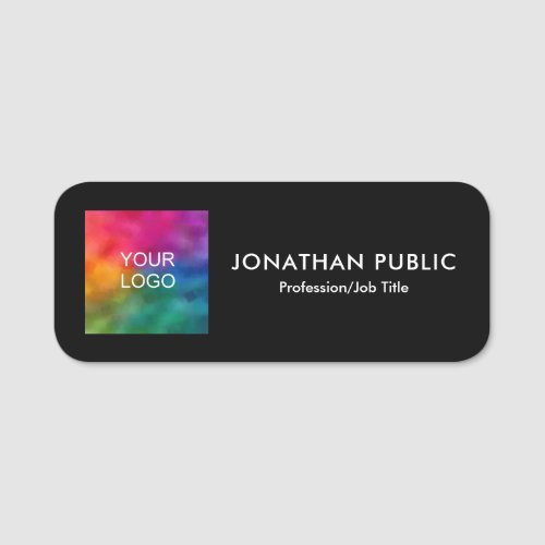 Customizable Color Text  Design Your Logo Here Name Tag