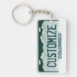 Customizable Colorado license plate keychain