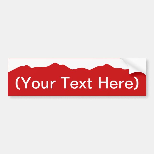 Customizable Colorado Mountains Bumper Sticker (Front)