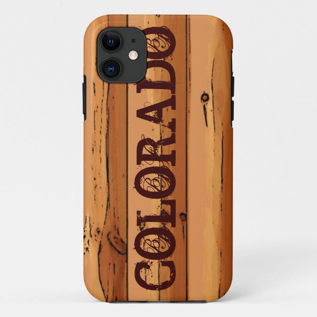 Customizable Colorado wooden iphone 5 case (Back)