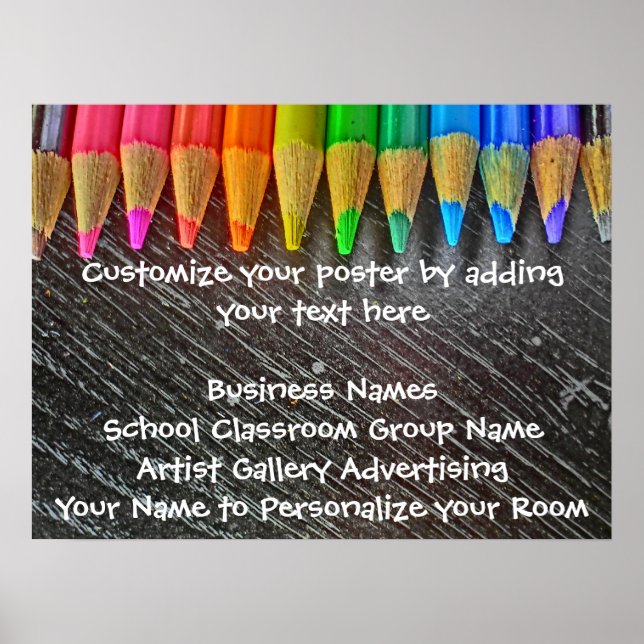 Customizable colored pencil artistic poster (Front)