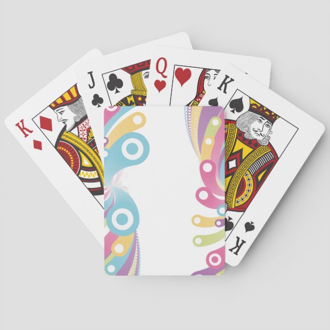 Customizable Colorful Circles Design Poker Cards (Back)
