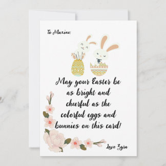 Customizable Colorful Easter Card - Bright & Cheer
