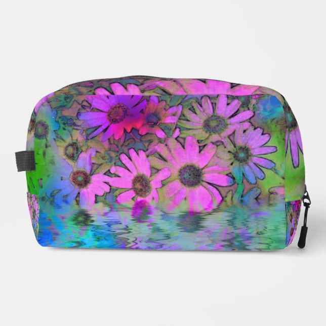 Customizable colorful floral cosmetic bag (Front)