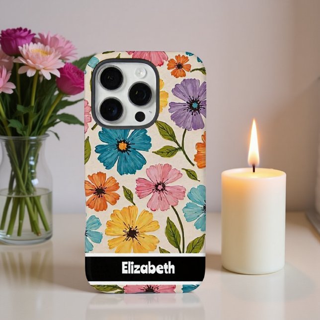 Customizable Colorful Floral Phone Cover (Creator Uploaded)