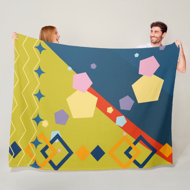 Customizable Colorful Geometric Pattern Blanket  (In Situ)