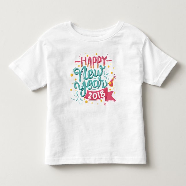 Customizable Colorful Happy New Year | Shirt (Front)
