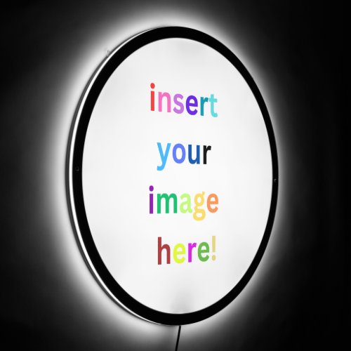Customizable Colorful Insert Your Image Round LED Sign
