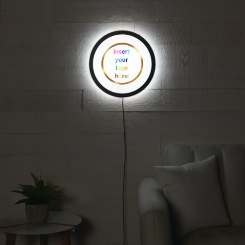 Customizable Colorful Insert Your Logo Round LED Sign